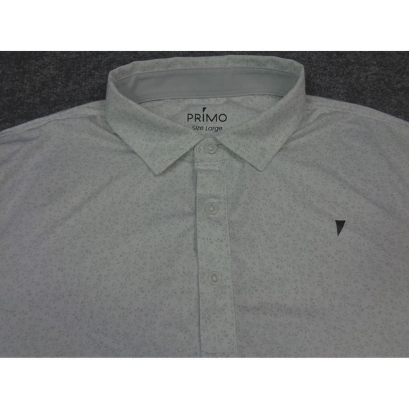 Primo Other - Primo Shirt Mens L White Gray Floral Performance Golf Athletic